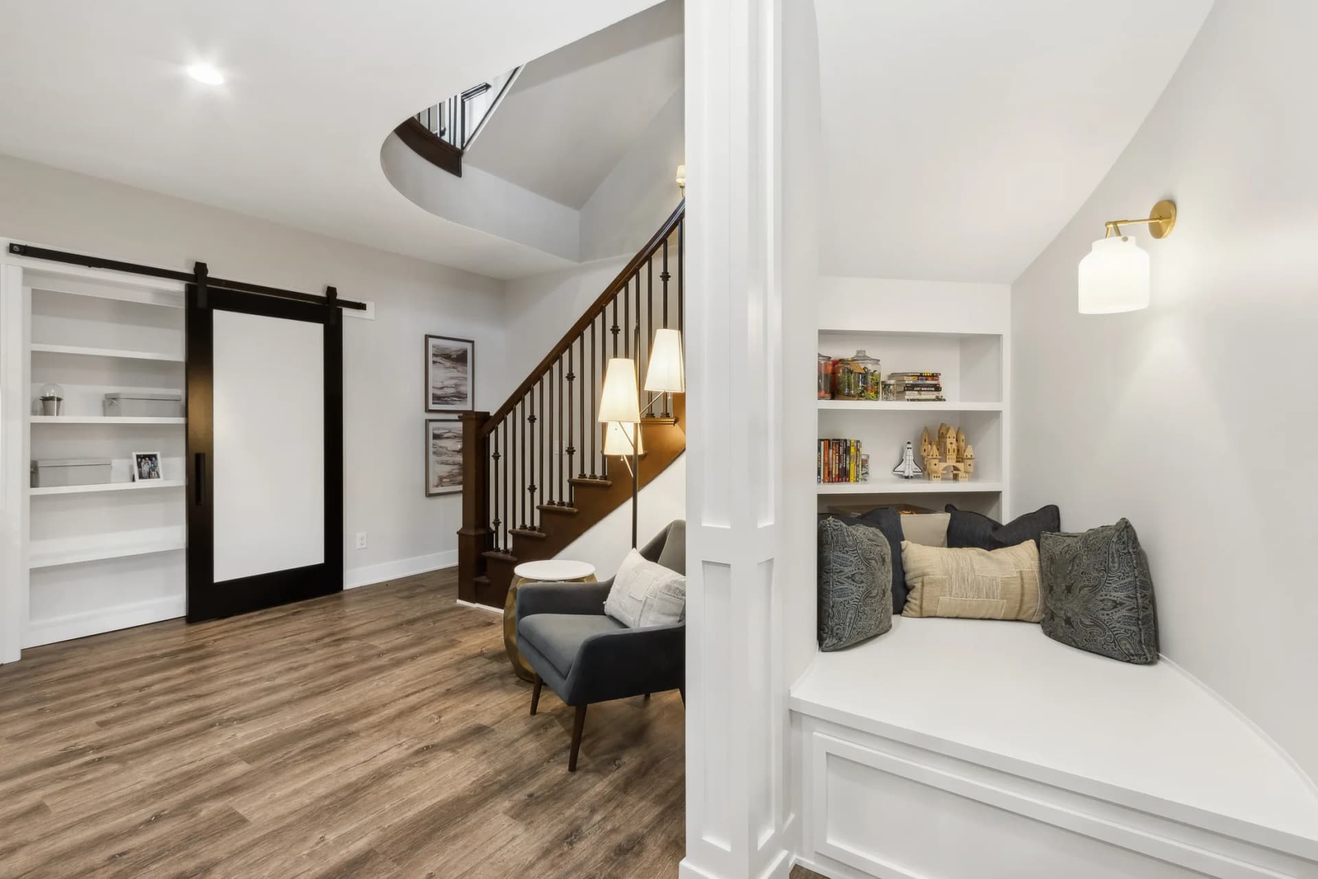 Detailed custom basement finish by Above Par Contracting